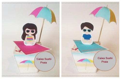 Arquivo de Corte Caixa Sushi Kit Praia