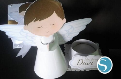 Arquivo de Corte Caixinha Anjo Porta Trunfa Batizado
