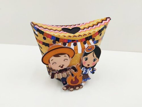 Arquivo de Corte Caixinha Meia Lua Festa Junina