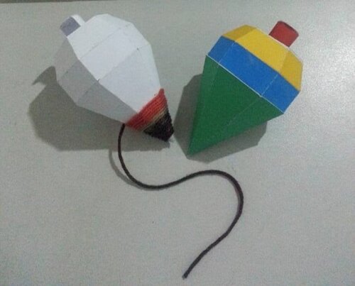 Arquivo de Corte Caixinha Pião Brinquedo
