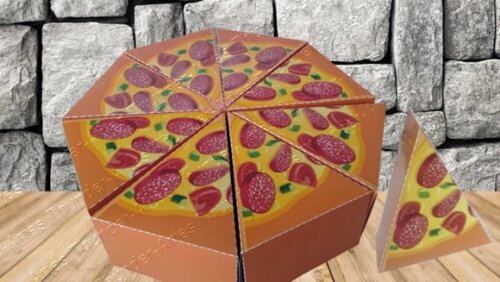 Arquivo de Corte Caixinha Pizza 3d