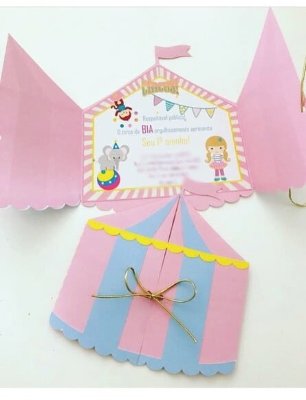 Arquivo de Corte Convite Circo Festinha Infantil