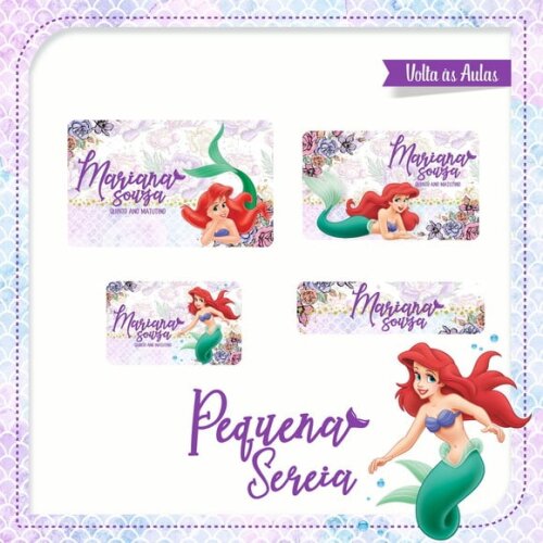 Arquivo de Corte Etiqueta Escolar Ariel