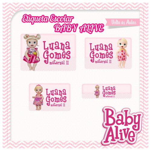 Arquivo de Corte Etiqueta Escolar Baby