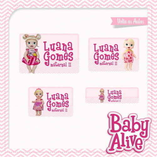 Arquivo de Corte Etiqueta Escolar Baby
