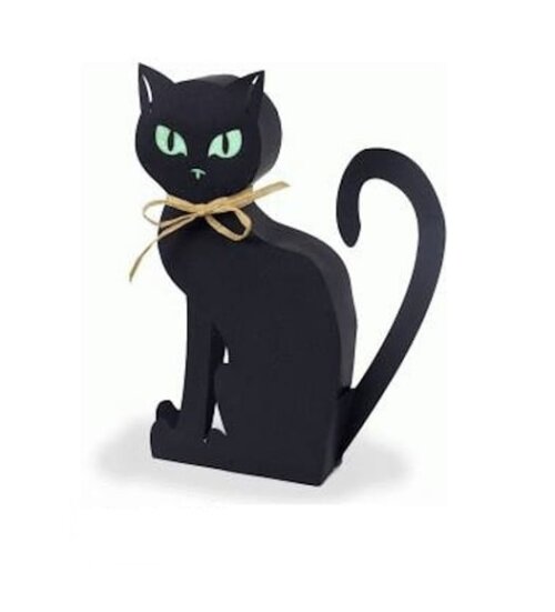 Arquivo de Corte Gato Preto Sentado