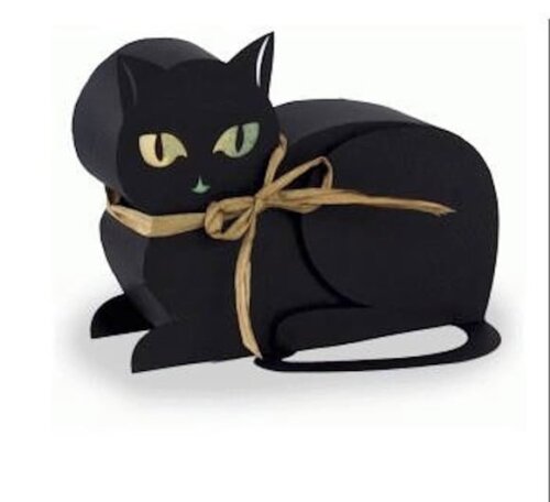 Arquivo de Corte Gato Preto Deitado
