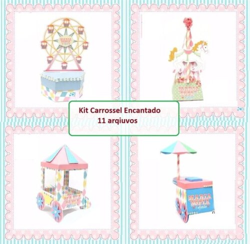 Arquivo de Corte Kit Carrossel Encantado