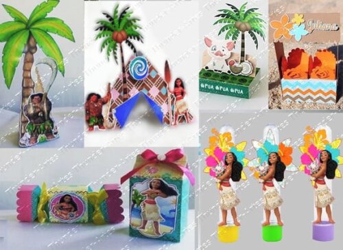 Arquivo de Corte Kit Festa Infantil Moana