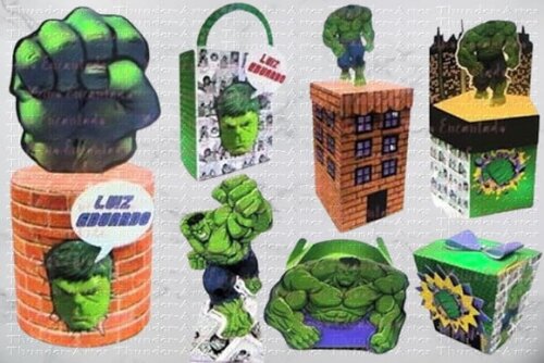 Arquivo de Corte Kit Festa Infantil o Incrivel Hulk