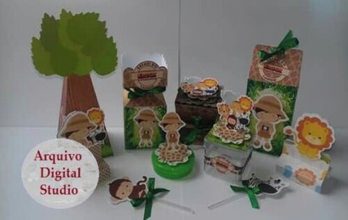 Arquivo de Corte Kit Safari Escoteiro Festa Infantil