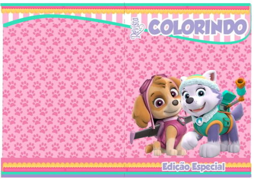 Arquivo de Corte Revistinha Colorir Patrulha Canina