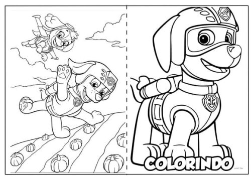 Arquivo de Corte Revistinha Colorir Patrulha Canina Menino