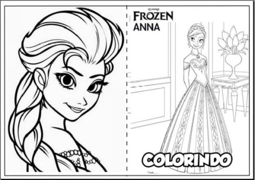 Arquivo de Corte Revistinha de Colorir Frozen