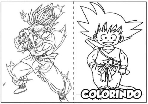 Arquivo de Corte Revistinha de Colorir Dragonball