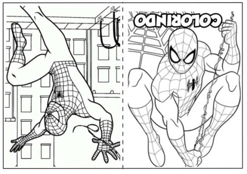 Arquivo de Corte Revistinha de Colorir Homem Aranha