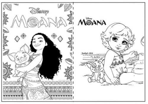 Arquivo de Corte Revistinha de Colorir Moana