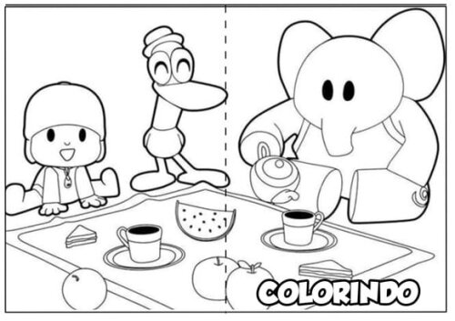 Arquivo de Corte Revistinha de Colorir Pocoyo Menino