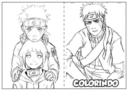 Arquivo de Corte Revistinha de Colorir Naruto