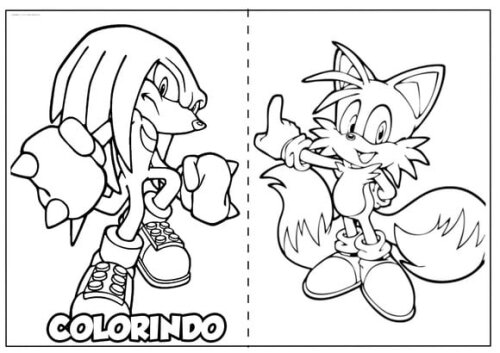 Arquivo de Corte Revistinha de Colorir Sonic
