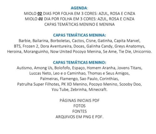 Arquivo de Corte Silhouette Agenda Escolar Permanente