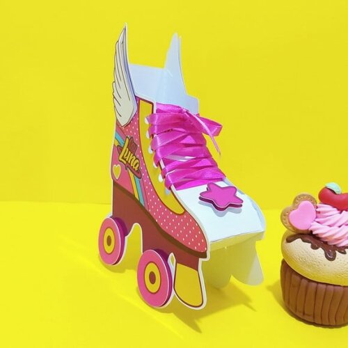 Arquivo de Corte Silhouette Caixa Patins Luna Rosa