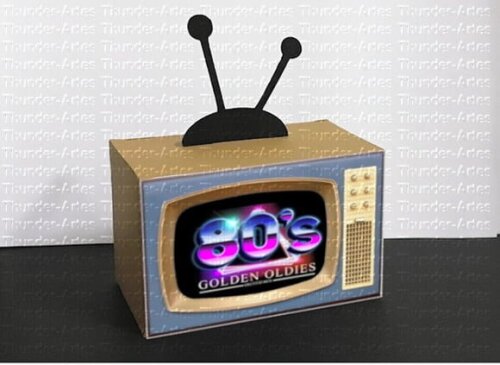 Arquivo de Corte Silhouette Caixinha Tv Retrô Anos 80