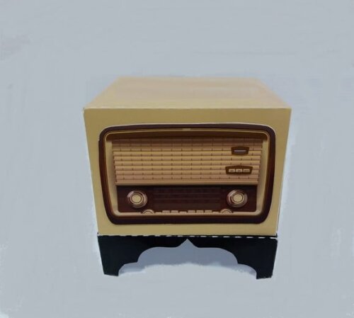Arquivo de Corte Silhouette Caixinha Radio Retrô Anos 80