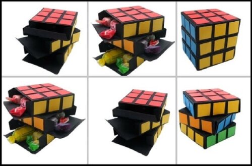 Arquivo de Corte Silhouette Cubo Magico Caixinha Doces