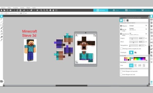 Arquivo de Corte Silhouette Kit Minecraft 3d