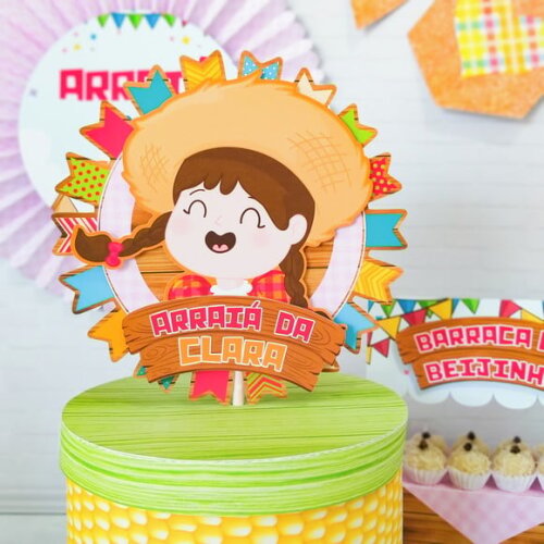 Arquivo de Corte Topo e Saia para Cupcake Festa Junina