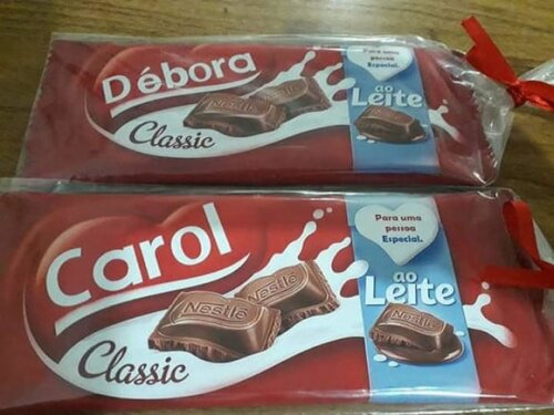 Arquivo Jpg Papel para Barra de Chocolate Personalizada