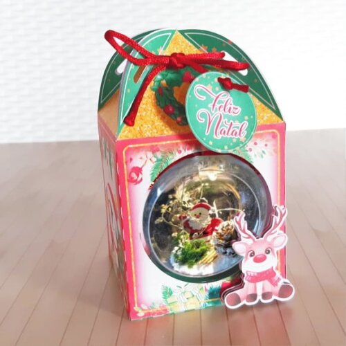 Arquivo para Corte Caixa Bola Acrilica Natal