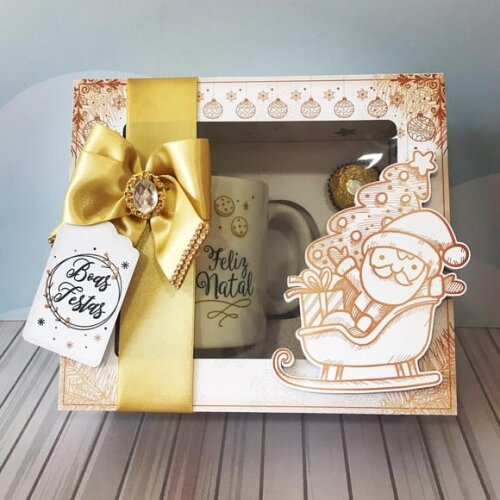 Arquivo para Corte Caixa Caneca e Doces Natal da Mamãe