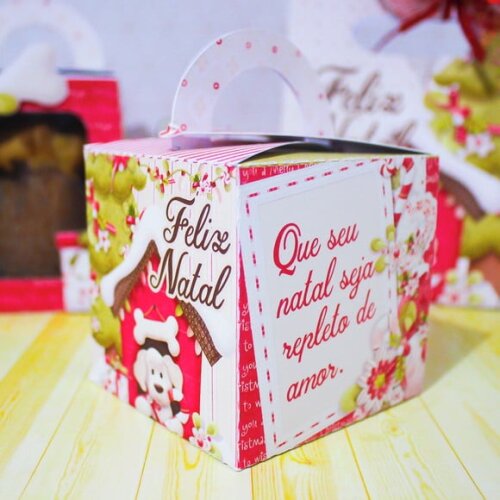 Arquivo para Corte Caixa Esfera Natal Cachorrinho