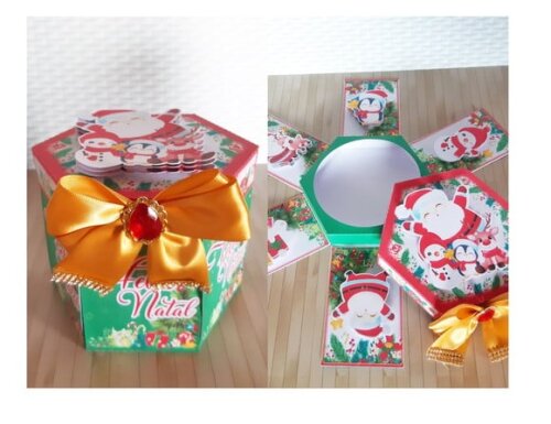 Arquivo para Corte Caixa Mini Bolo Natal