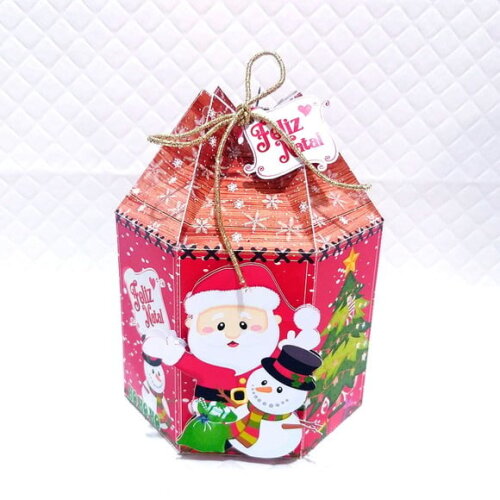 Arquivo para Corte Caixa Panetone Medio e 500g Natal
