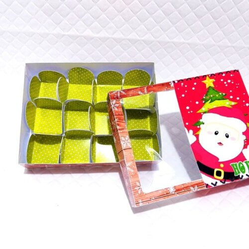 Arquivo para Corte Caixa para 12 Doces Natal