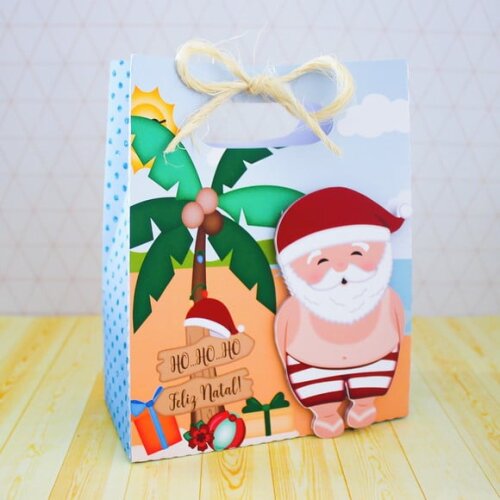 Arquivo para Corte Sacolinha para Presente Férias de Natal