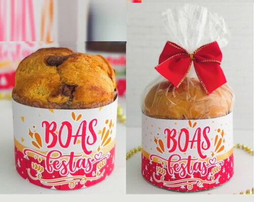 Arquivo para Corte Saia Panetone 80g e 400g Natal
