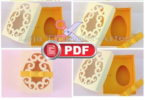 Arquivo pdf Caixa Ovo Colher Tampa Vazada Pascoa