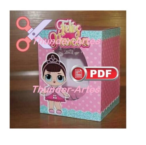 Arquivo pdf Caixa para Ovo em Pé Lol Páscoa