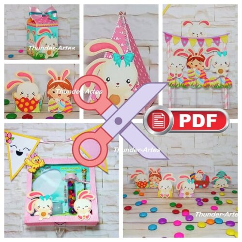 Arquivo pdf Páscoa Coelhinha Menina