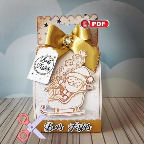 Arquivo pdf Porta Panetone 400g Natal da Mamãe Tesoura