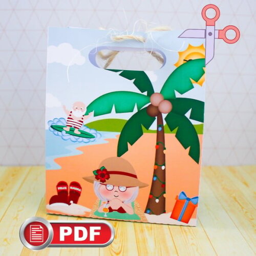 Arquivo pdf Sacolinha Presentes Ferias de Natal