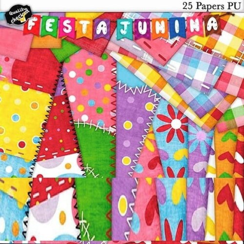 Arquivo Png Kit Papel Digital Festa Junina São João