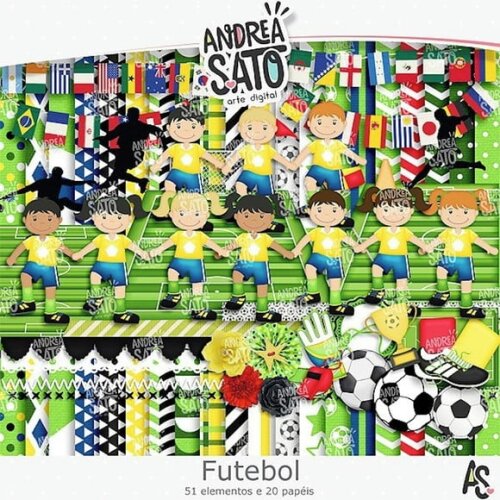 Arquivo Png Silhouette Kit Papel Digital Futebol