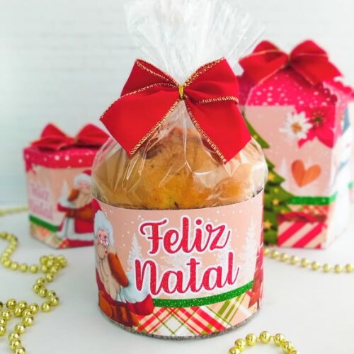 Arquivo Silhouette 02 Capas Saia Panetone 400g Natal