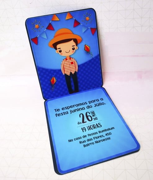 Arquivo Silhouette 02 Convites Menino e Menina Festa Junina