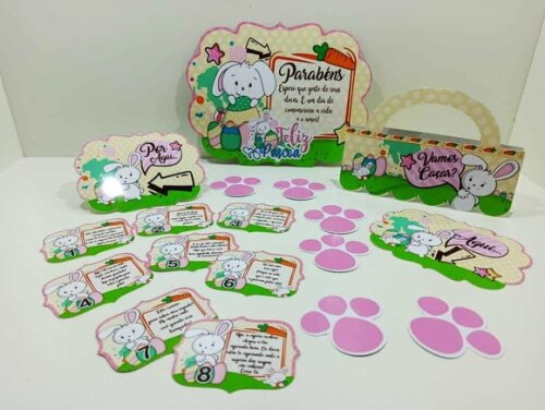 Arquivo Silhouette Caça Ovos Páscoa Bosque Meninas e Meninos